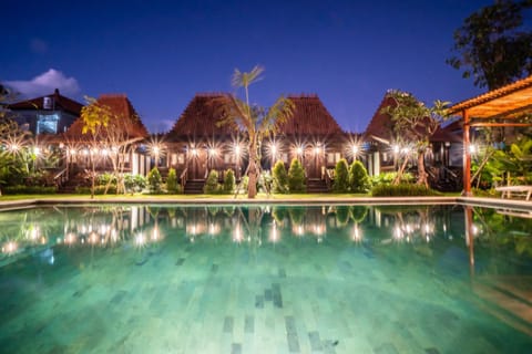 Night, Natural landscape, Garden, Pool view, Swimming pool