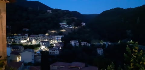 Night, Natural landscape, City view, Mountain view