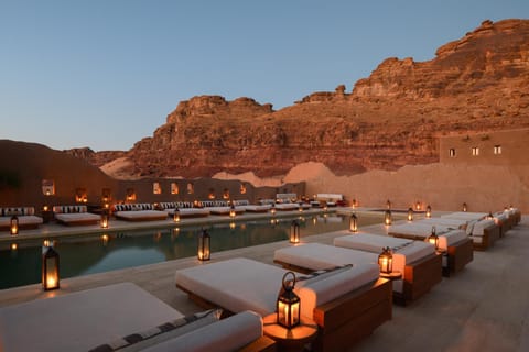 Natural landscape, Landmark view, Mountain view, Pool view, Swimming pool