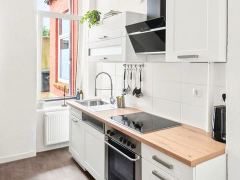 Kitchen or kitchenette, stove, kitchen