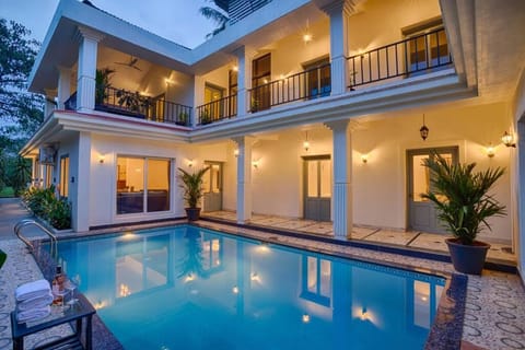 Property building, Patio, Pool view, Swimming pool