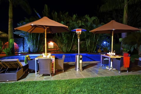 Night, Pool view, Swimming pool