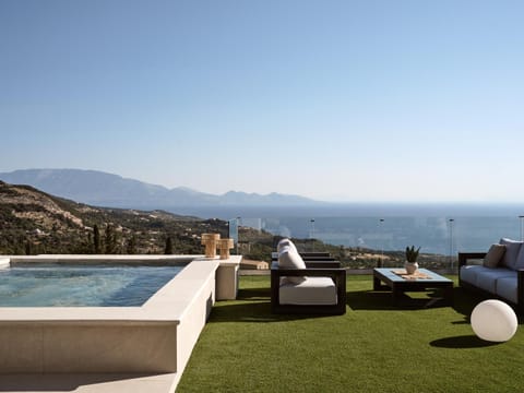 Seating area, Mountain view, Sea view