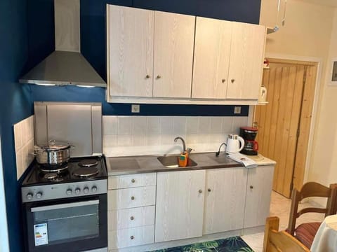 Kitchen or kitchenette, oven, stove