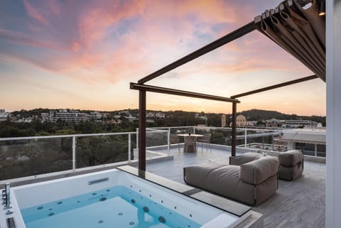 Patio, Hot Tub, View (from property/room), Balcony/Terrace, Sunset