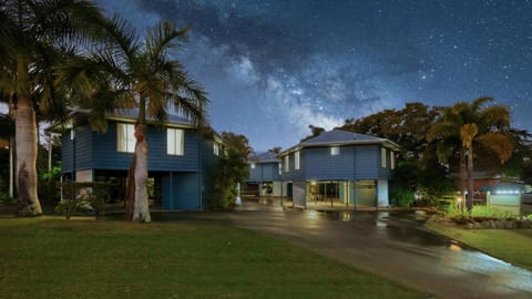 Property building, Night, Garden