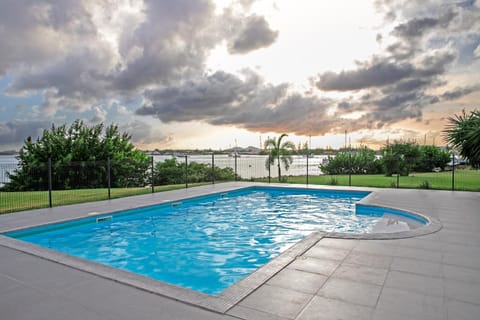 Lake view, Swimming pool, Sunset