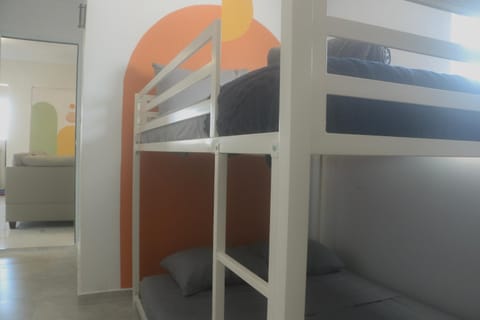 Bed, Photo of the whole room, Bedroom, bunk bed, wardrobe