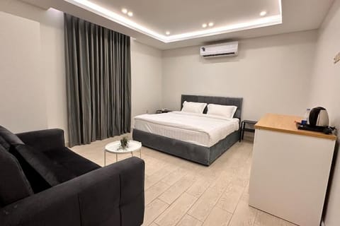 Bed, Kitchen or kitchenette, Photo of the whole room, Seating area, Bedroom, air conditioner