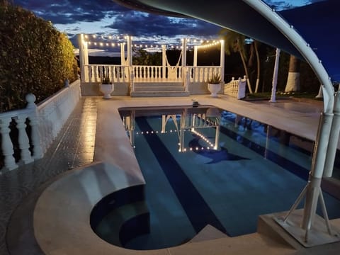 Night, Natural landscape, Pool view, Swimming pool