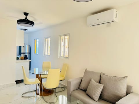 Kitchen or kitchenette, Living room, Dining area, air conditioner