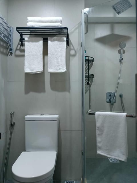 Shower, Toilet, Bathroom, towels