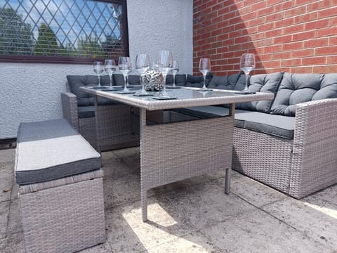 Patio, Seating area, Dining area