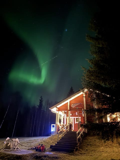 Property building, Night, Winter