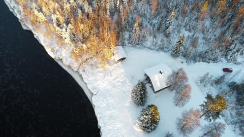 Day, Natural landscape, Bird's eye view, Winter, Lake view, River view