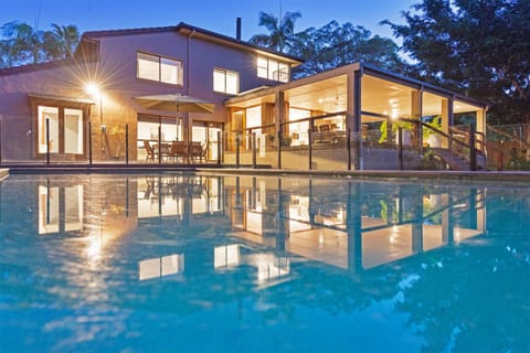 Property building, Night, Pool view, Swimming pool