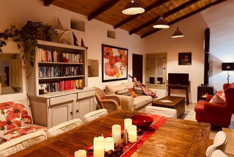 Night, Winter, TV and multimedia, Living room, Seating area, Dining area, fireplace, fireplace, heating, heating, internet, internet