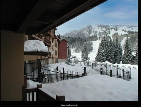 Property building, Patio, Day, Natural landscape, Winter, Hot Tub, Mountain view