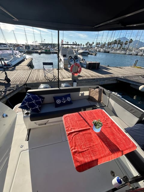 Merry Fisher 895 Docked boat in Castellammare di Stabia