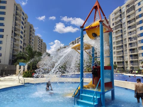 Children play ground, Aqua park, Pool view, Swimming pool