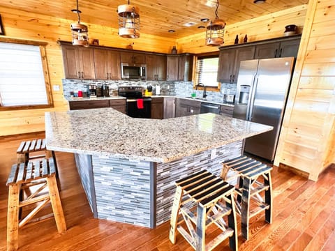 Dining area, dishwasher, microwave, stove, kitchen