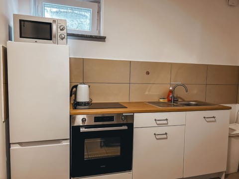 Kitchen or kitchenette, oven, stove