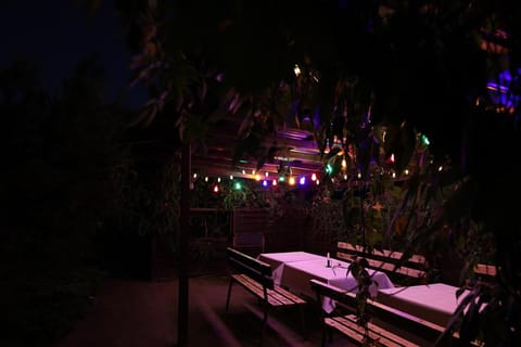 Patio, Communal lounge/ TV room, Night, Summer, Balcony/Terrace, Evening entertainment