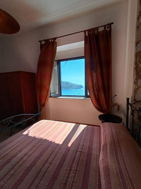 Bed, Natural landscape, Photo of the whole room, Bedroom, Sea view