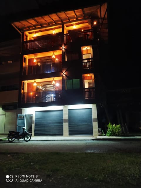 Property building, Night, Parking