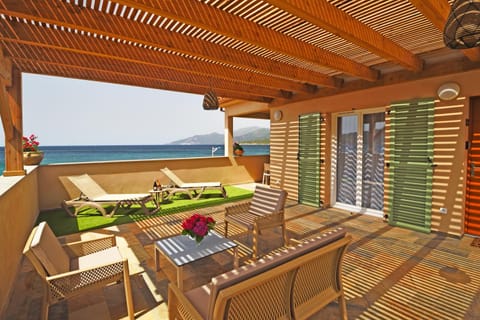 Patio, Day, Natural landscape, View (from property/room), Balcony/Terrace, Sea view