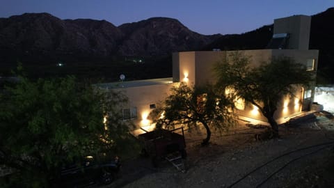 Property building, Night, Natural landscape, Mountain view