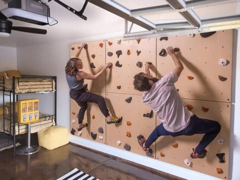 People, group of guests, bunk bed