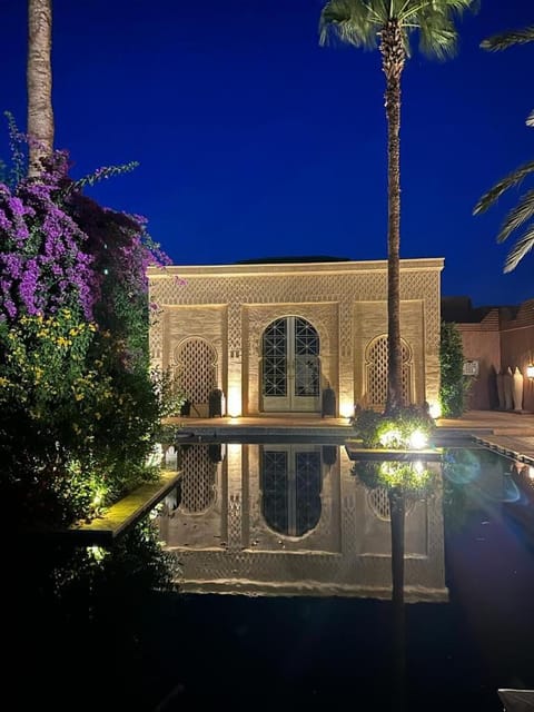 Night, Pool view, Swimming pool