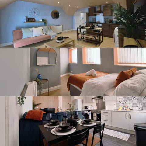 Bed, Kitchen or kitchenette, Living room, Photo of the whole room, Seating area, Dining area, Bedroom, minibar, pet friendly