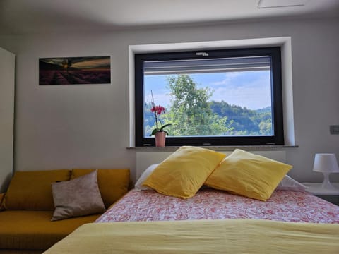 Bed, Natural landscape, Photo of the whole room, Bedroom, Mountain view