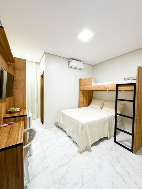 Bed, TV and multimedia, Bedroom, bunk bed, air conditioner