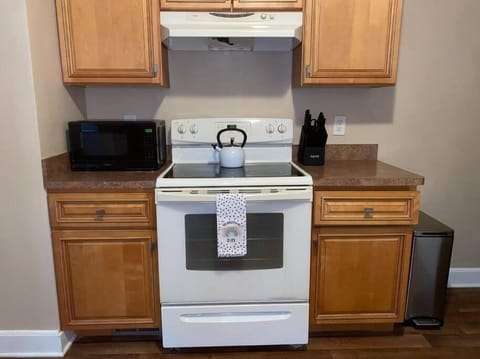 Kitchen or kitchenette, oven, stove