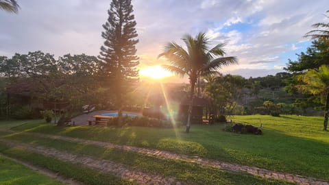 Garden view, Sunset