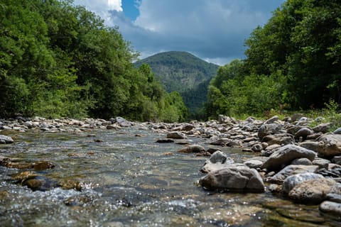 Nearby landmark, Natural landscape, Mountain view, River view