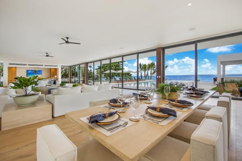 Living room, Seating area, Dining area, Sea view