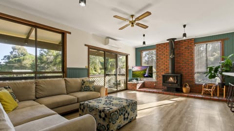 Living room, fireplace