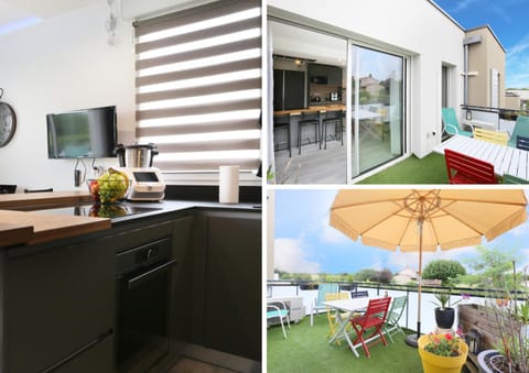 Patio, Dining area, Garden view, oven