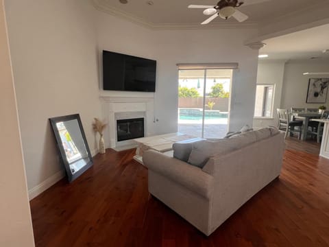 Living room, fireplace