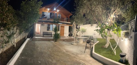 Property building, Night, Garden