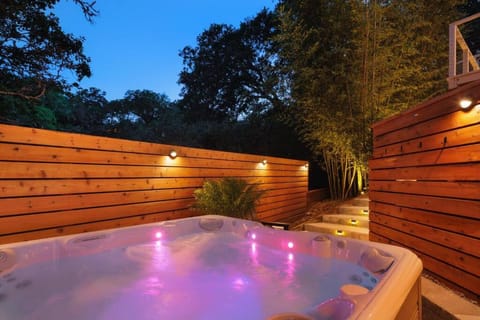 Night, Natural landscape, Hot Tub