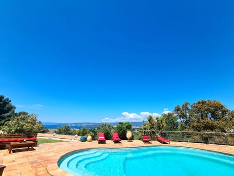 Natural landscape, Pool view, Swimming pool, sunbed