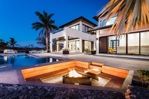 Night, Pool view, Swimming pool