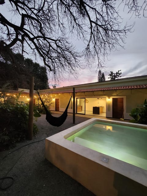 Patio, Night, Garden, Garden view, Pool view, Swimming pool