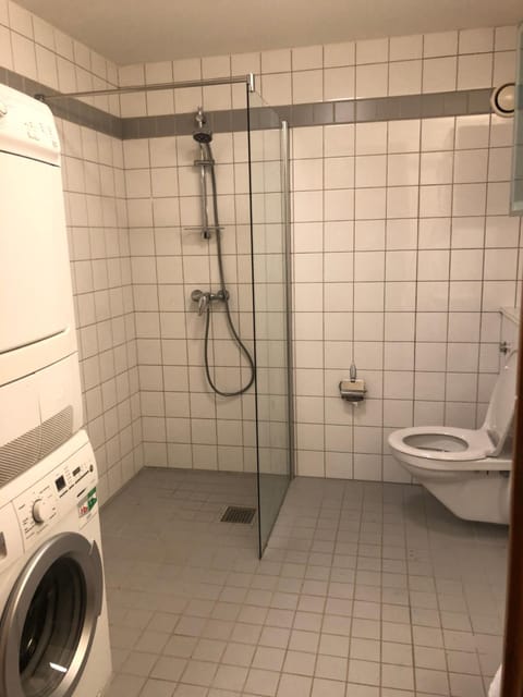 Shower, Toilet, Bathroom, washing machine, dryer