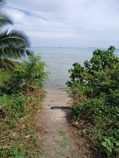 Fare Ohiti, face au spot de surf de Haapiti House in Moorea-Maiao